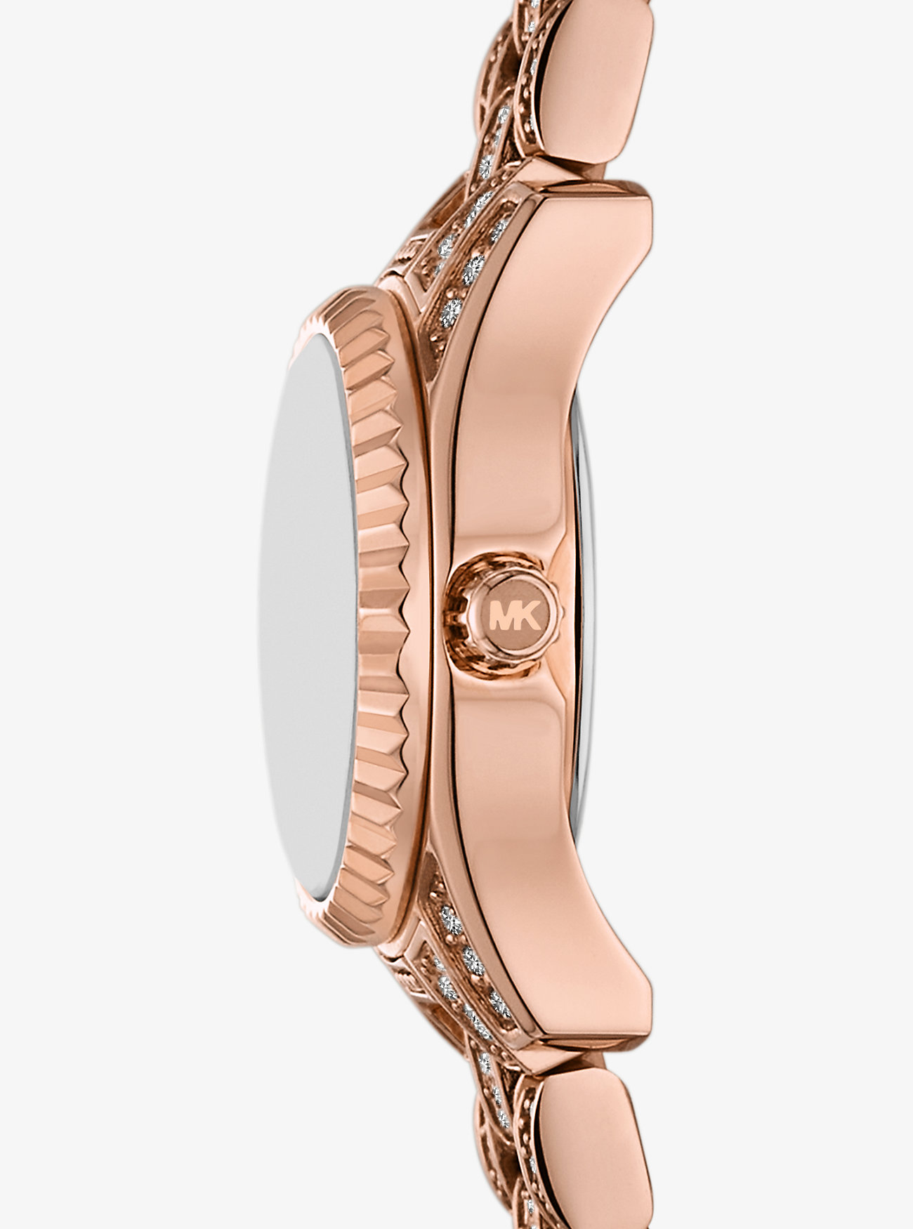 Mini Lexington Pavé roségullfarget klokke - ROSÉGULL