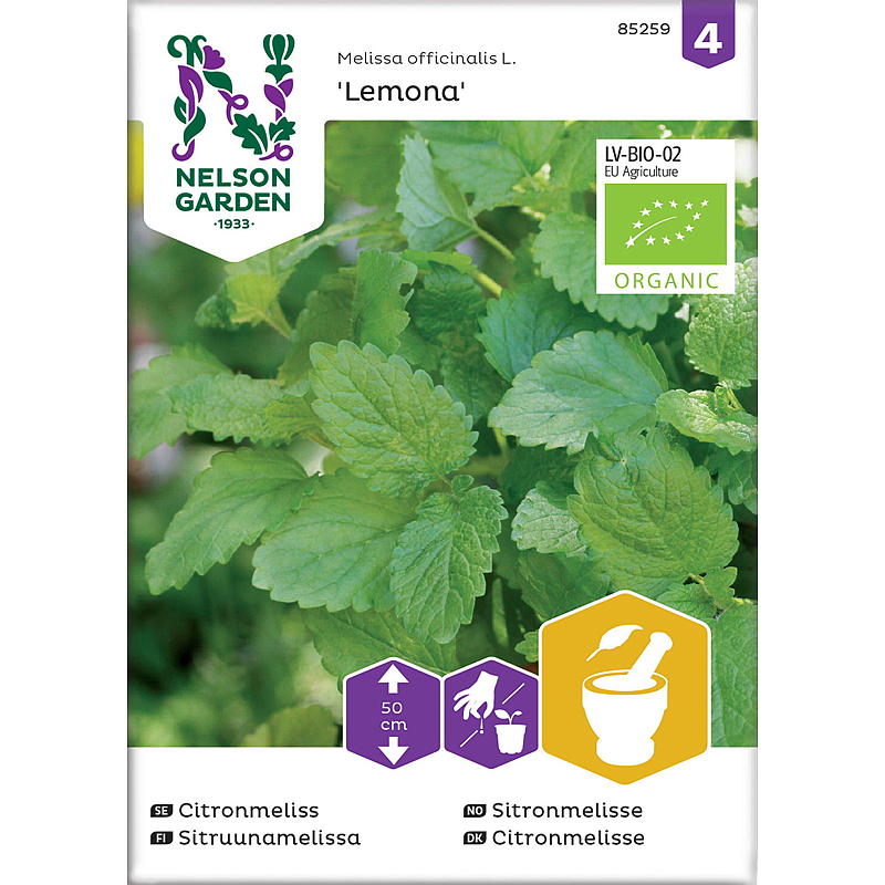 Nelson garden Frø Sitronmelisse Lemona, organic