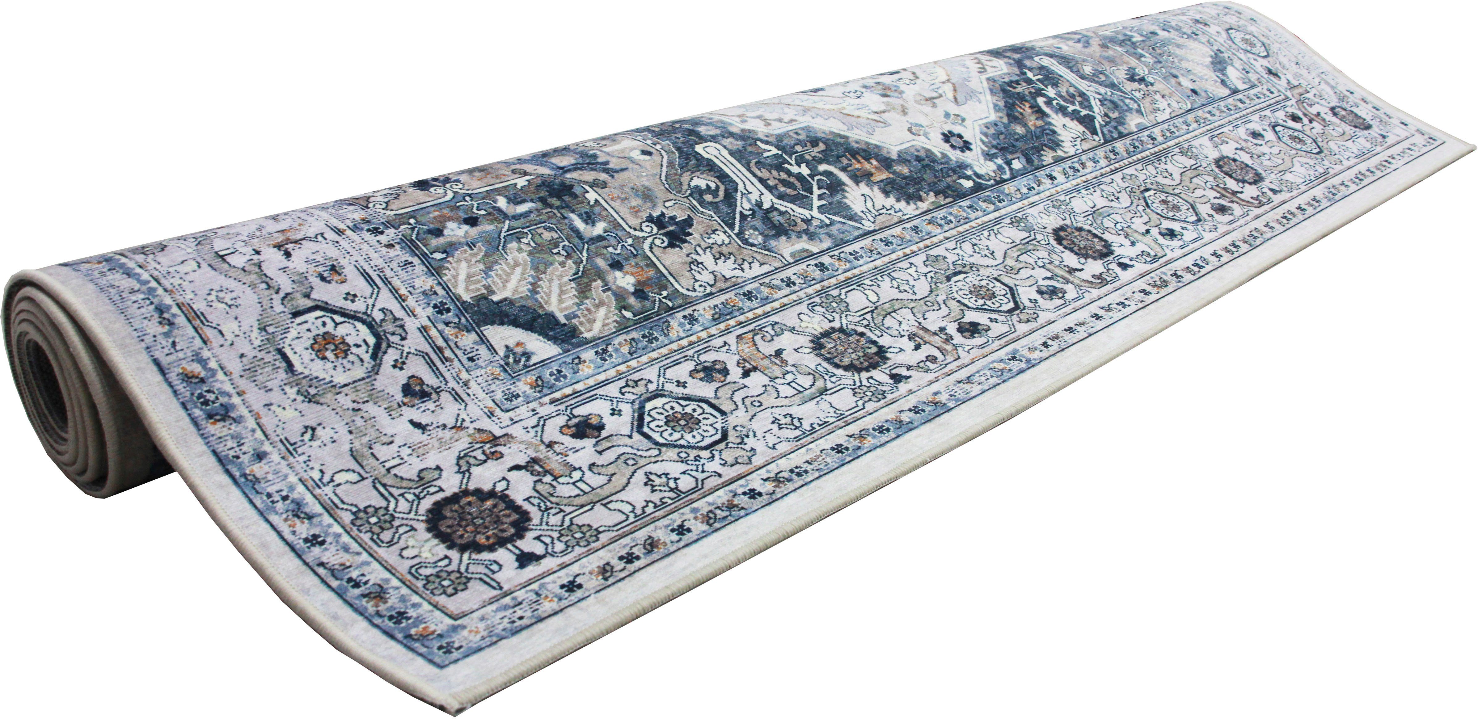 Teppich Hillsboro, Timbers, rechteckig, Höhe: 7 mm, Orient-Optik, Druck-Teppich, Kurzflorteppich, weich, pflegeleicht