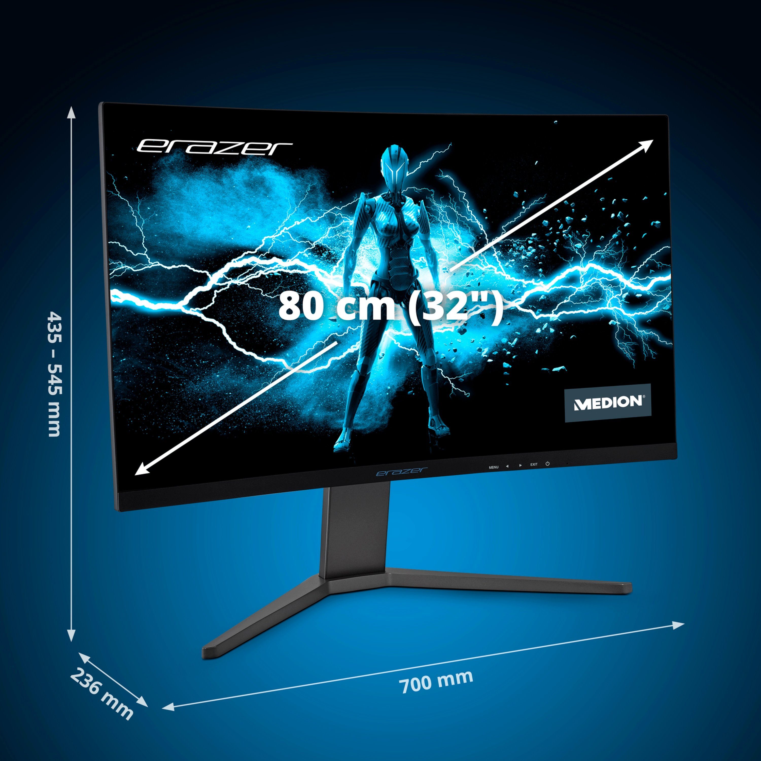 Medion® ERAZER Spectator X10 165Hz F Gaming-Monitor (80 cm/31.5 