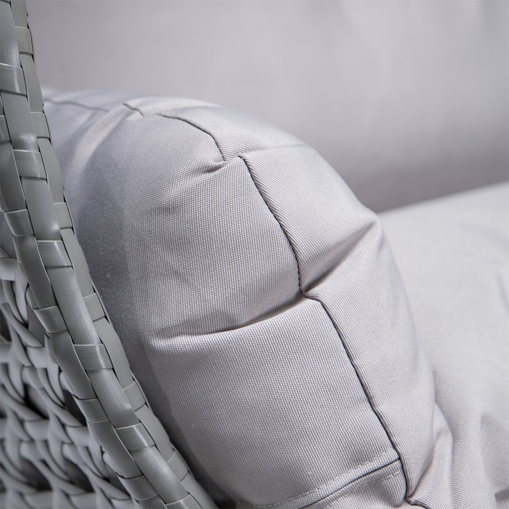 Home Deluxe Polyrattan Hängesessel TWIN grau