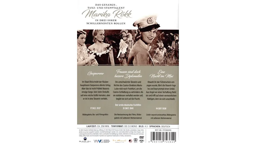 Die Marika Rökk Box - Eine Nacht im Mai; Frauen sind doch bessere Diplomaten; Gasparone  [3 DVDs]