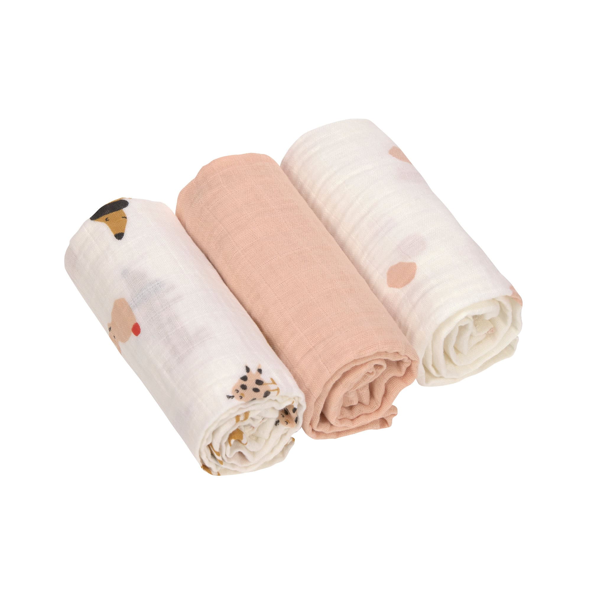 Mulltücher 3er Set 60 x 60 cm - Little Mateys, Spicy Orange
