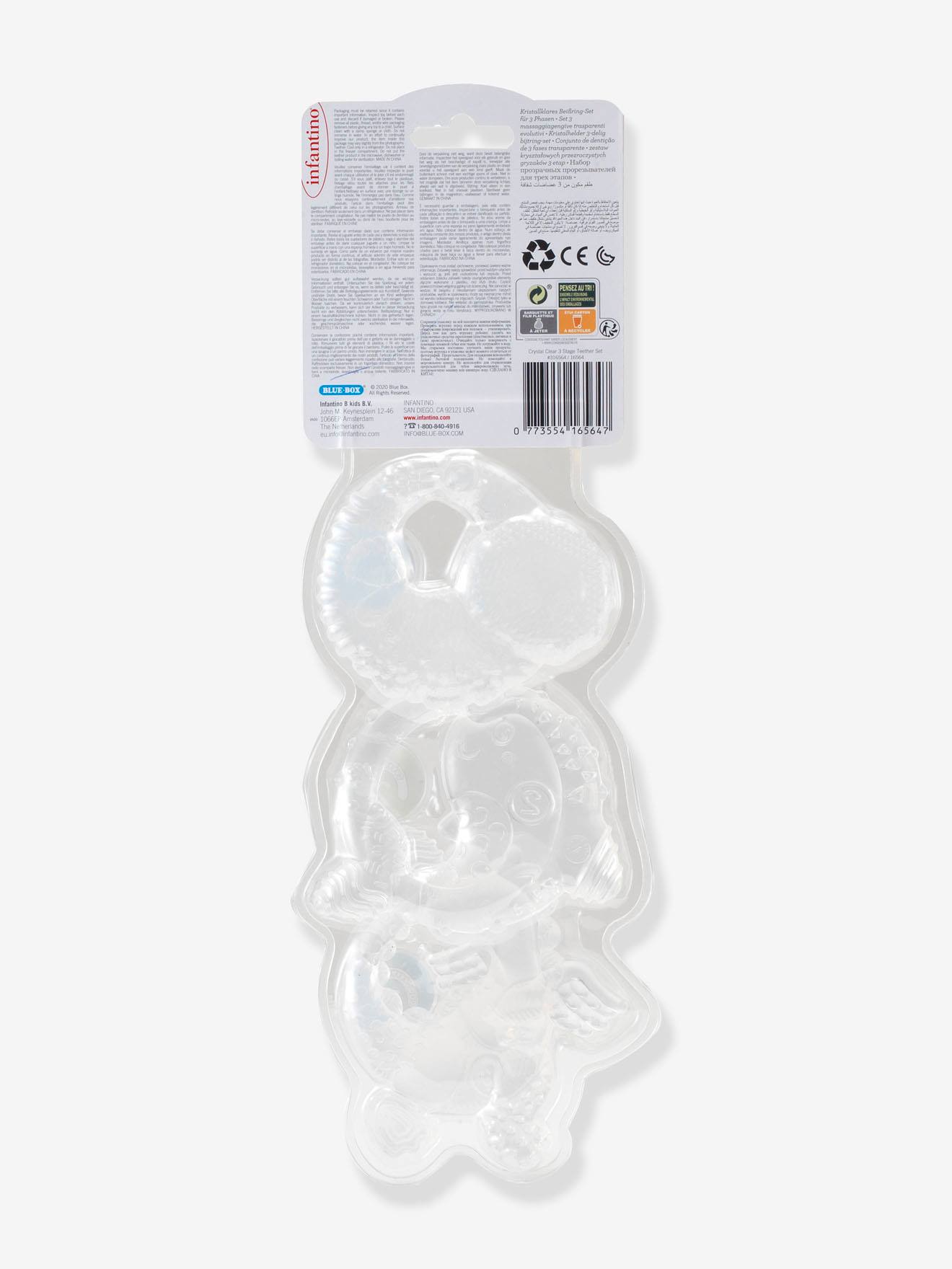 Coffret de 3 anneaux de dentition cristal