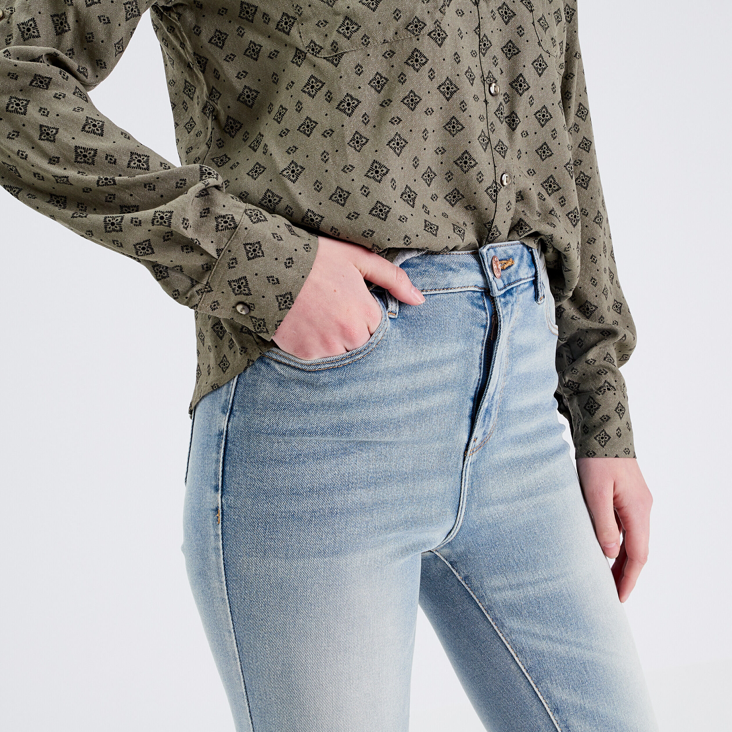 Jeans skinny denim bleach femme | Cache Cache