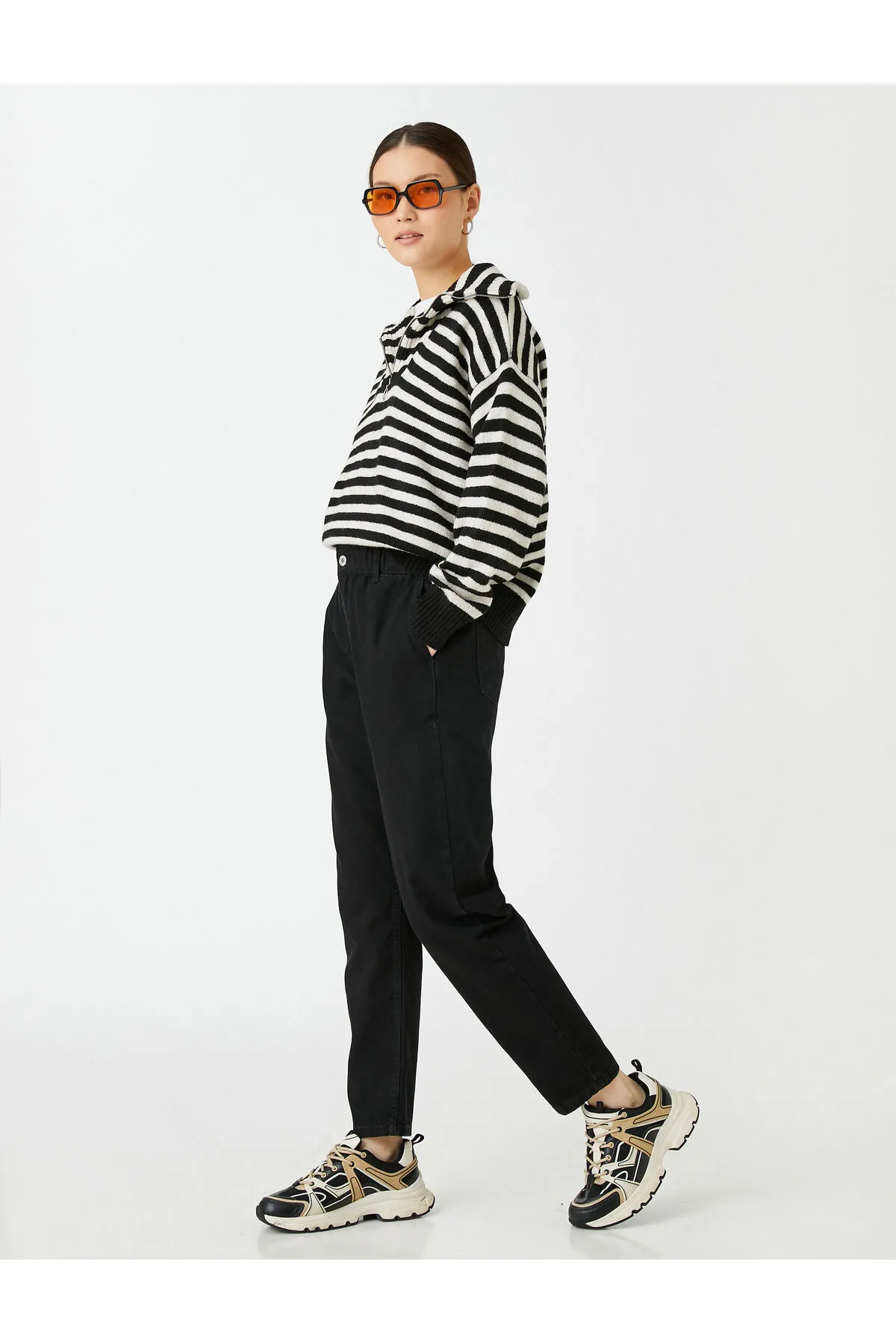 Koton  Jeans mit hoher Taille – Baggy-Jeans