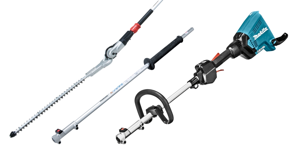 Makita DUX60ZX13 Sistem combinat fără fir cu mâner în D 2 x 18V fără baterii și încărcător + Accesoriu pentru tuns gard viu și tijă extensibilă