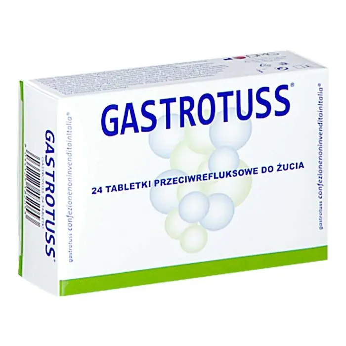 Gastrotuss, Ublažavanje simptoma gastroezofagealnog refluksa, Tablete za žvakanje