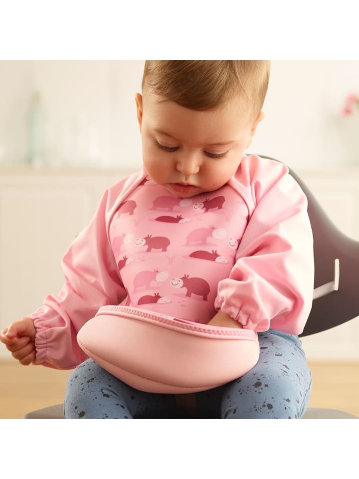 Bibetta Lätzchen mit Raglanärmeln Neopren-Lätzchen Nilpferde günstig kaufen onesize