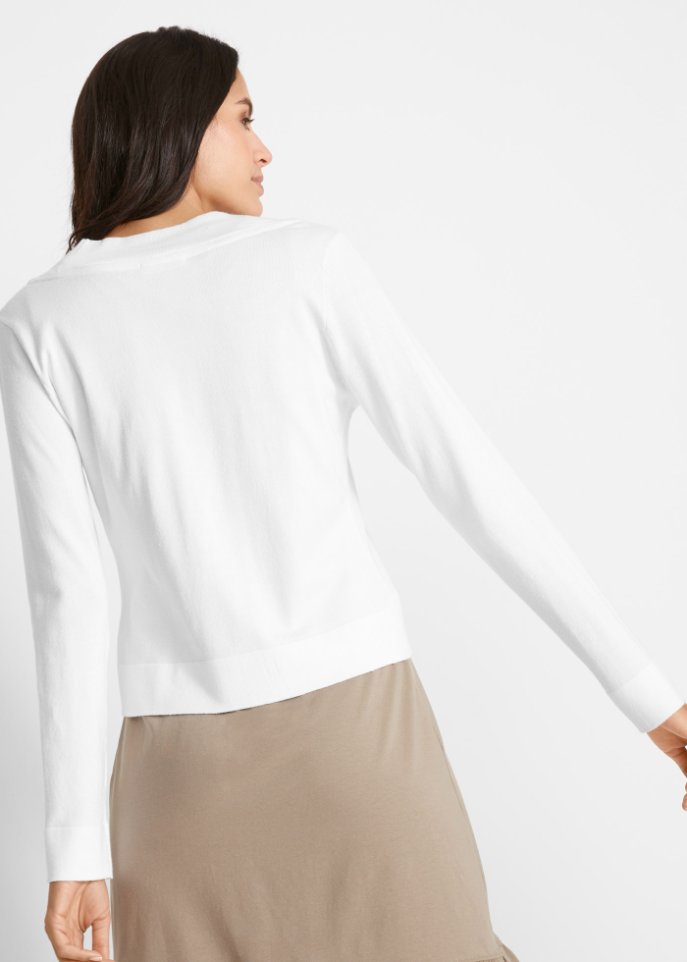 Kurze Stickjacke, langarm