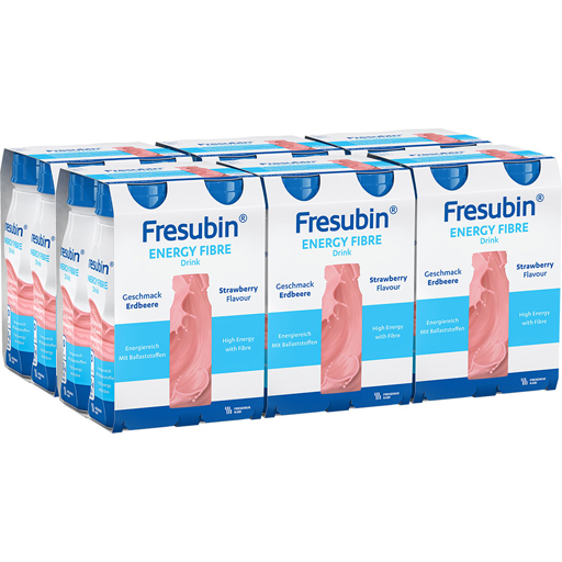 FRESUBIN ENERGY Fibre DRINK Erdbeere Trinkflasche  6X4X200 ml  Lösung