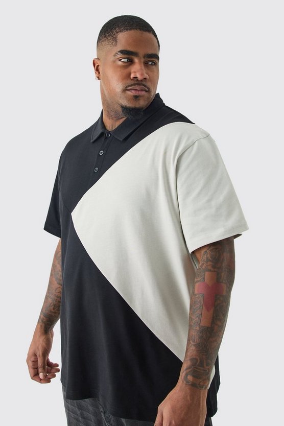 Plus Colorblock Poloshirt