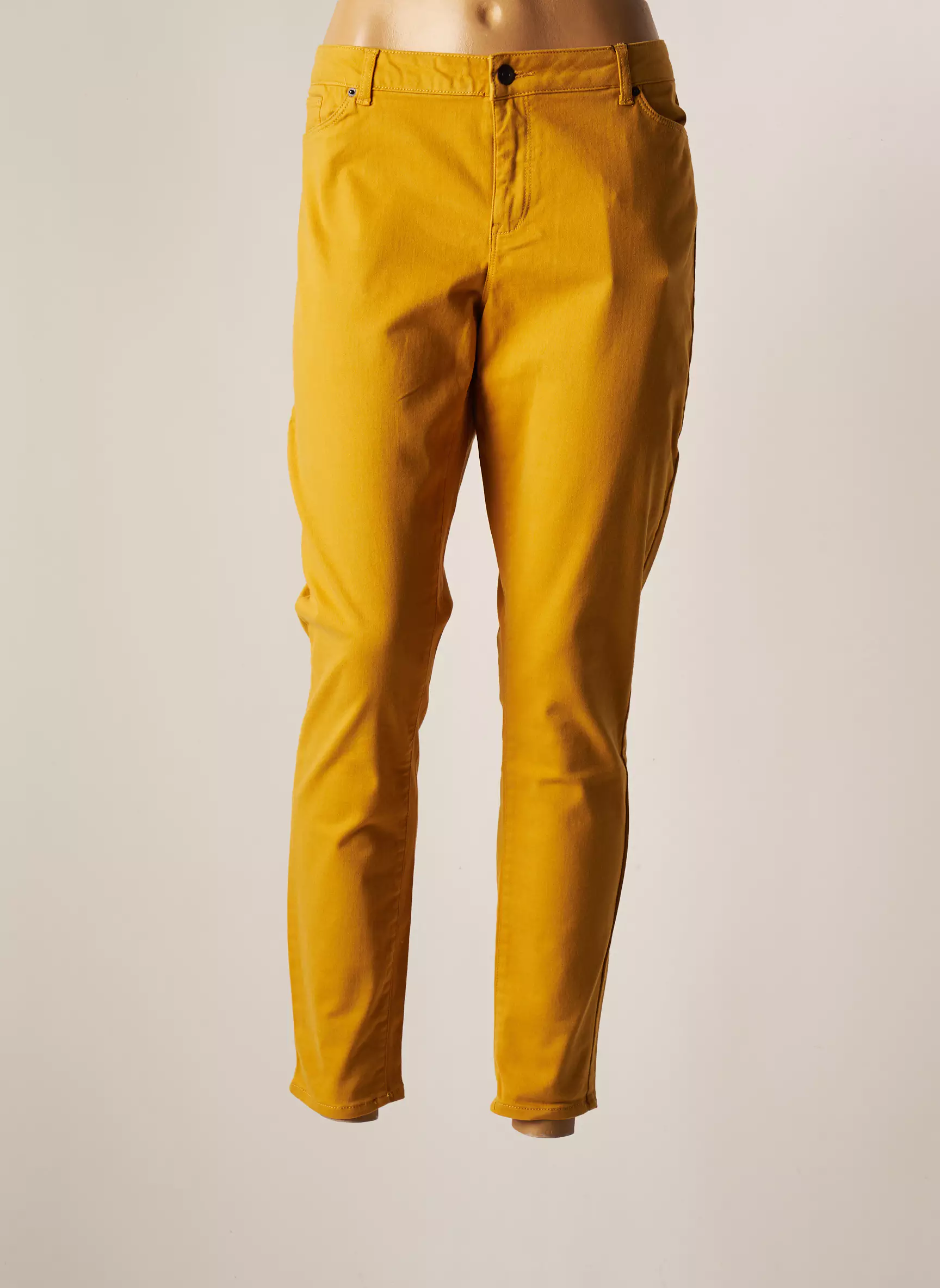 Vero Moda Pantalons Slim Femme couleur jaune