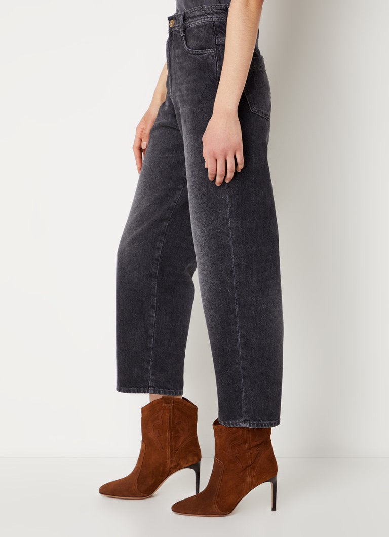 Jeans Sessùn Peter a vita alta, taglio dritto e cropped, lavaggio colorato