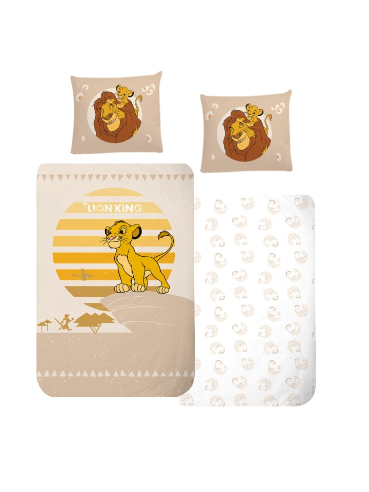 Disney König der Löwen Bettwäsche-Set Biber/Flanell 