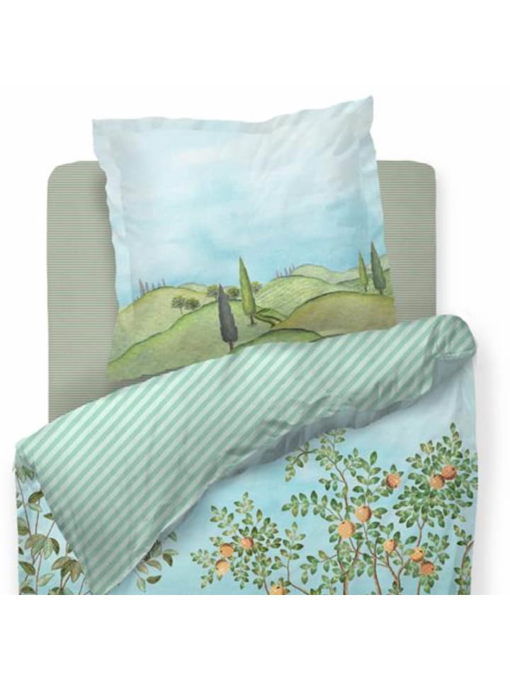 PiP Studio Bettwäsche La Campagna in Grün günstig kaufen 200x200 (2x 80x80 cm)