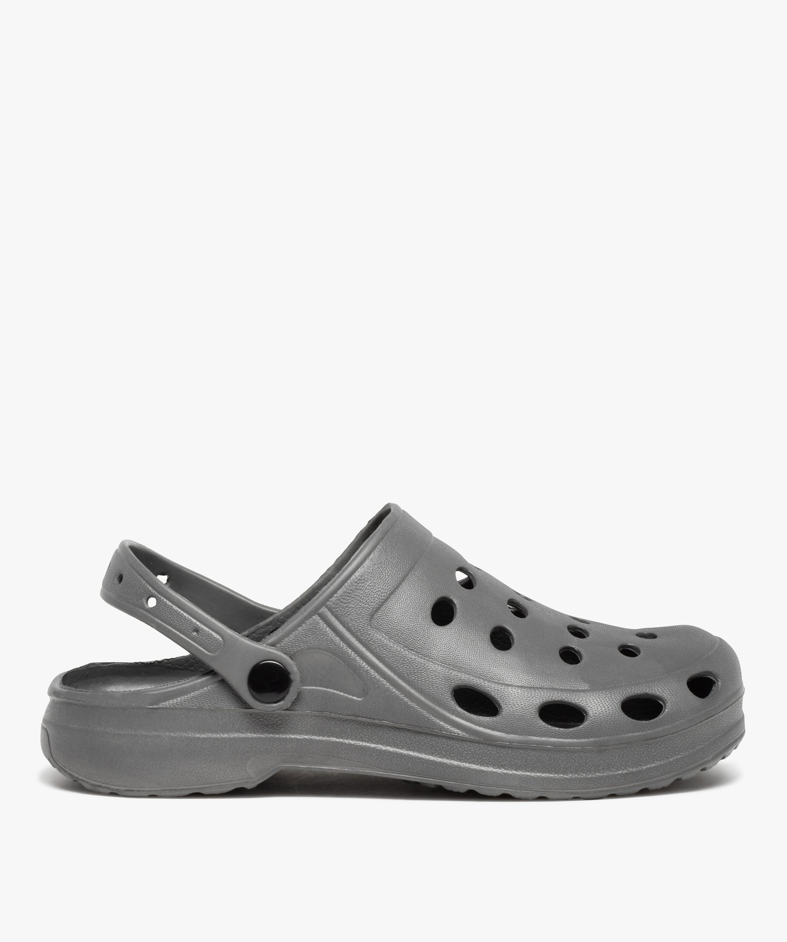 Sabots souples homme dessus uni perforé gris | GEMO