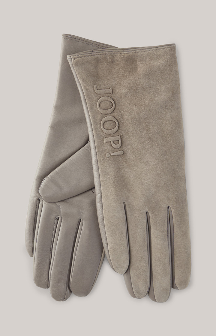 Lederhandschuhe in Grau