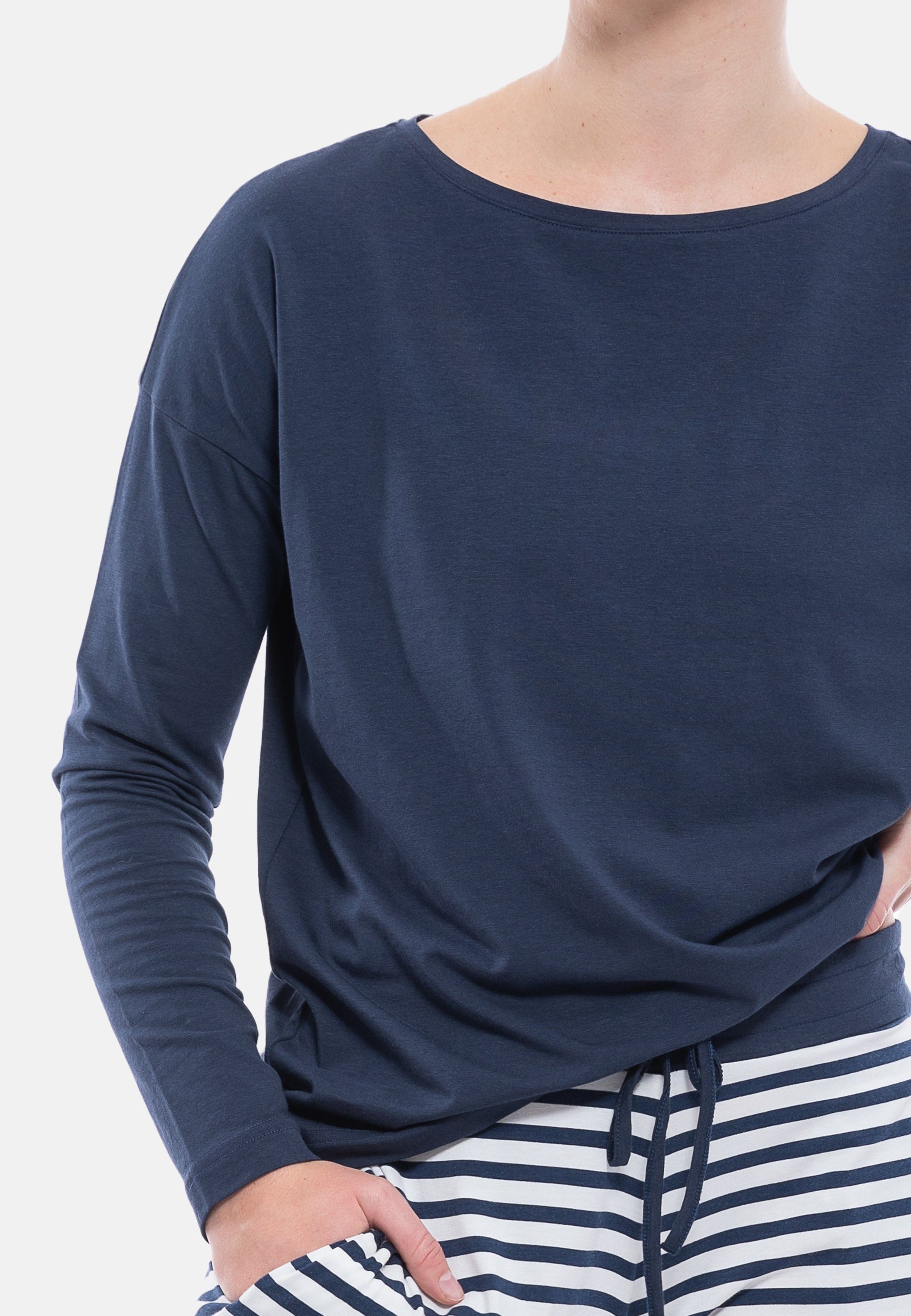 Mey Pyjamaoberteil Tessie (1-tlg) Schlafanzug Oberteil - Langarm-Shirt mit U-Boot-Ausschnitt