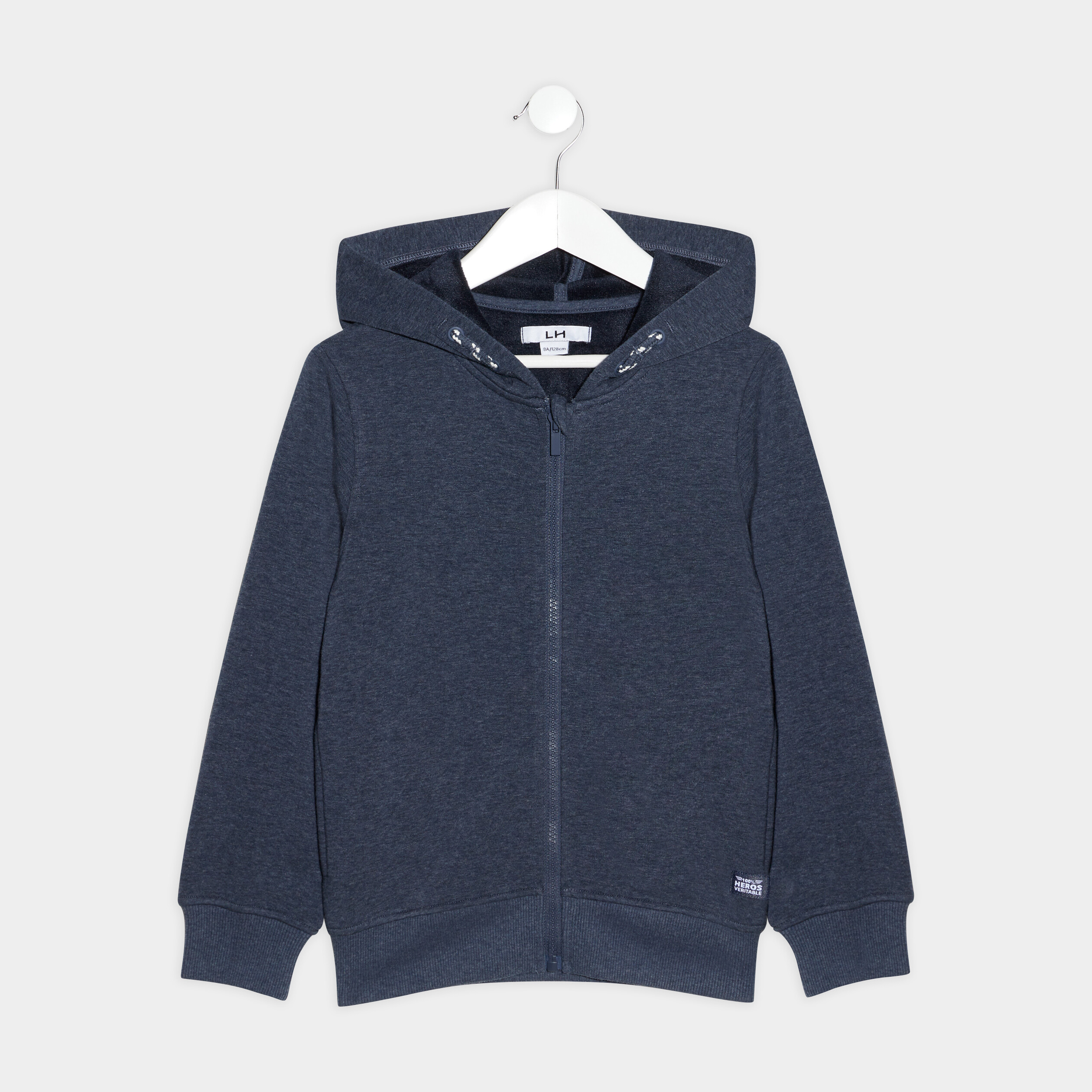 Sweat zippé à capuche bleu marine garçon | La Halle