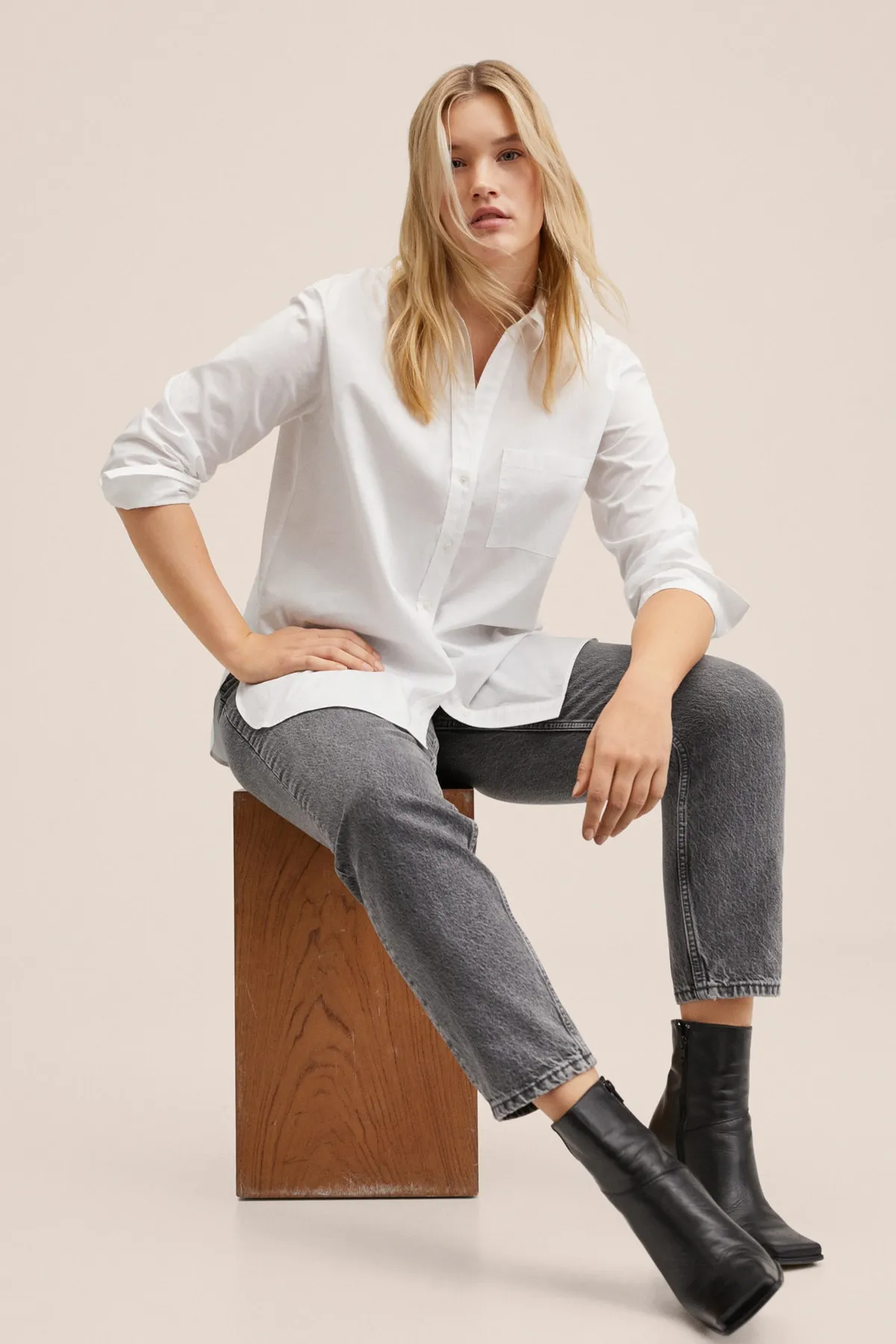 MANGO  Graue Damenjeans 27011119