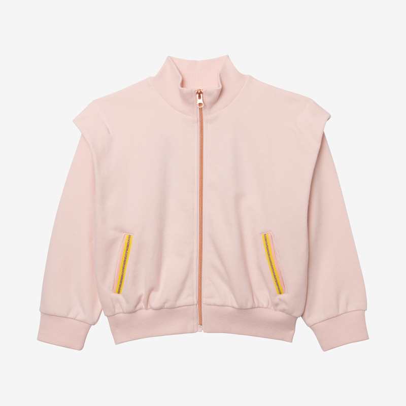 Cardigan fille à poches rayées rose Catimini