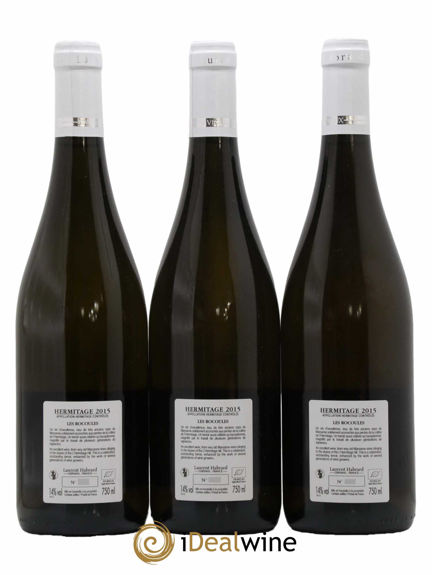 Hermitage Les Rocoules Laurent Habrard 2015 - Lot de 3 Bouteilles