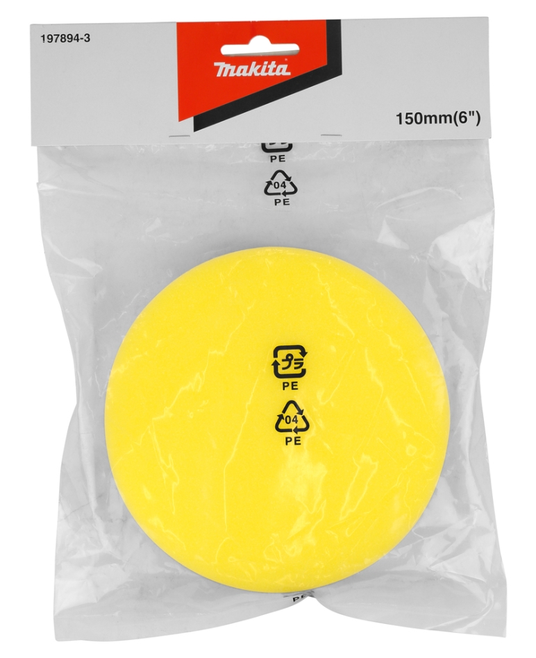 Makita Accessories 197894-3 Disque de polissage jaune 150mm