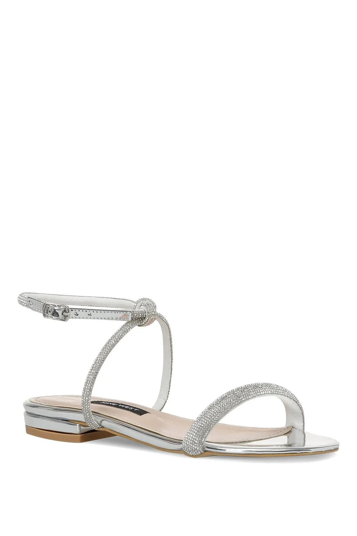 Nine West  SELGEN 2PR Flache Damensandalen in Silber