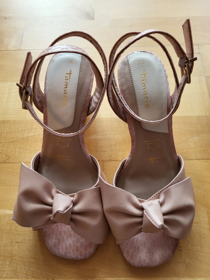 Tamaris Gr.36/Leder-Sandaletten in Rosa, nur einmal getragen  günstig kaufen 36
