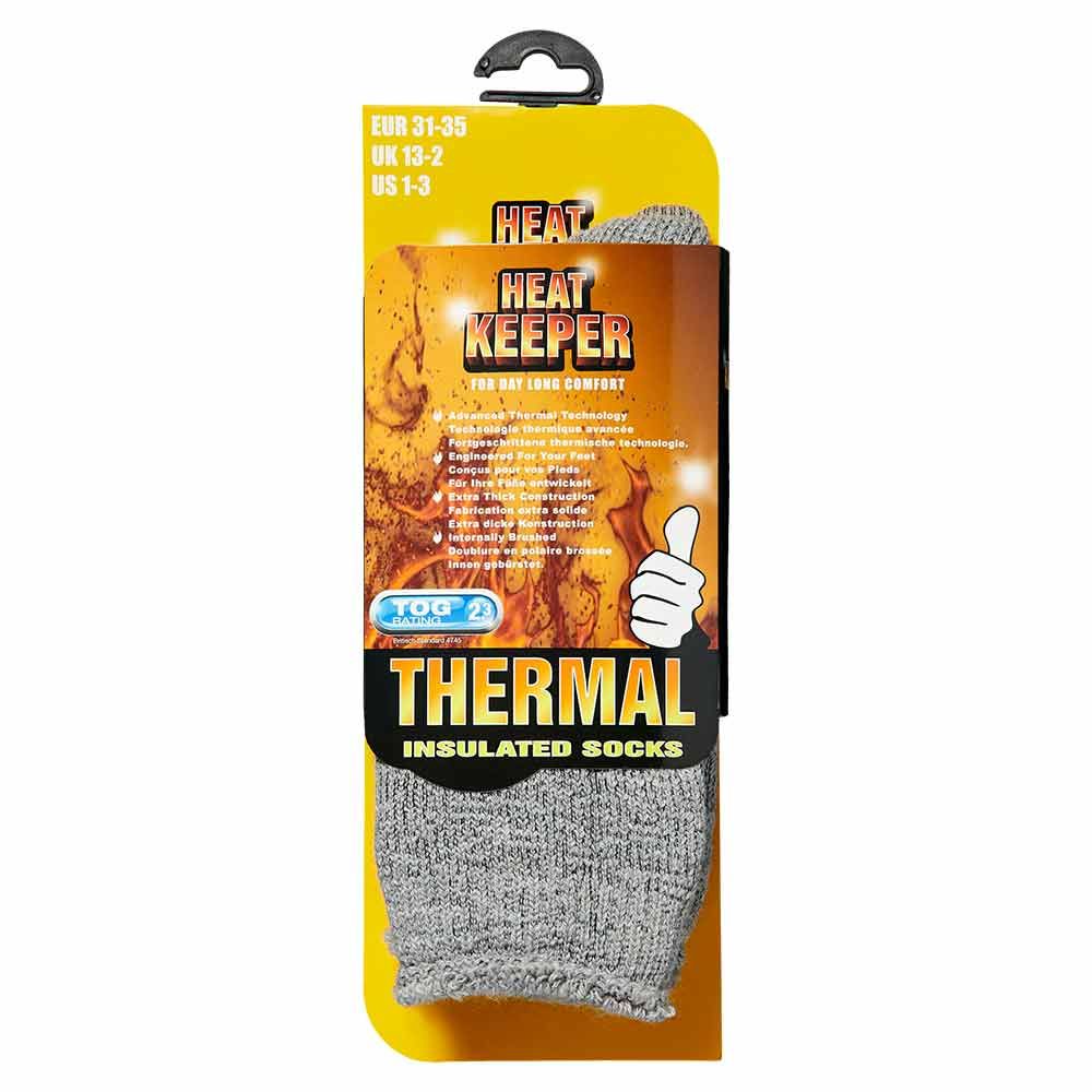 Heat Keeper Medium Grey Kinder Thermische Socken