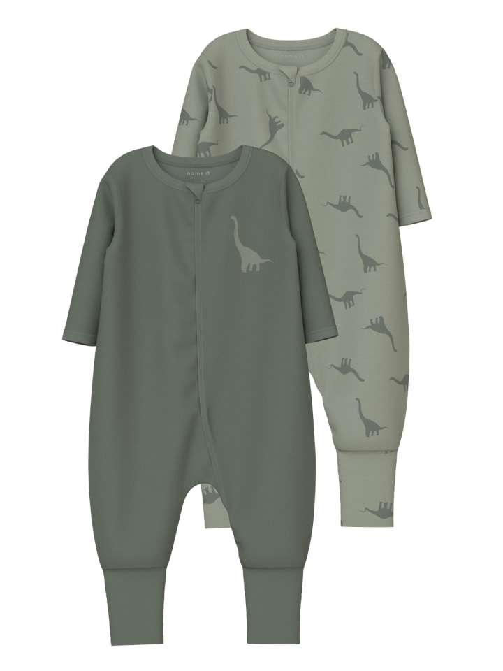 name it Schlafstrampler NBMNIGHTSUIT DINO in agave green günstig kaufen