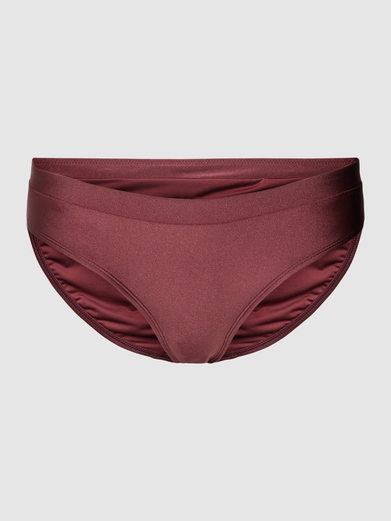 Bikini-Slip mit Label-Detail Modell 'Isla' in pflaume