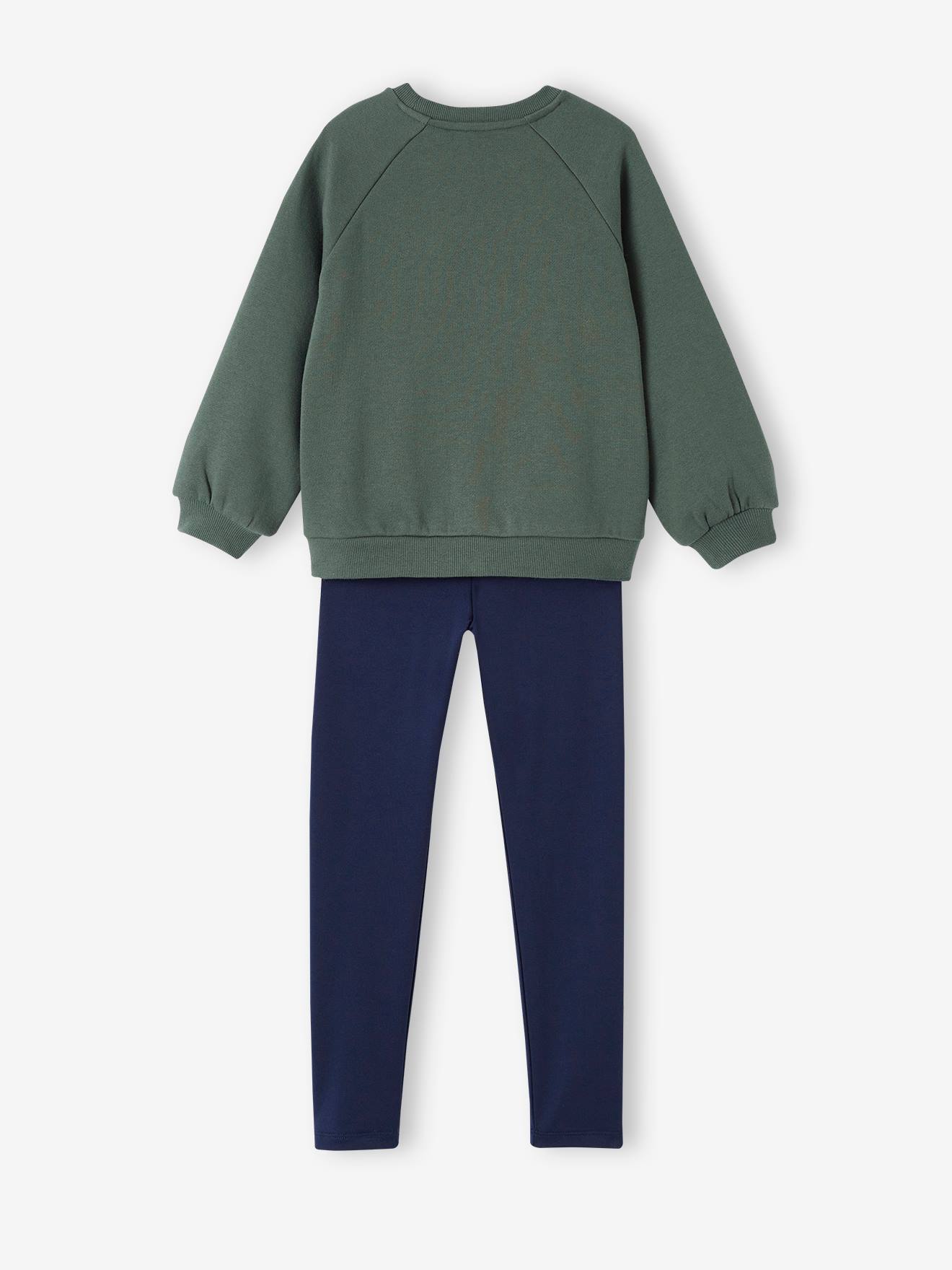 Vertbaudet Mädchen Sport-Set: Sweatshirt & Leggings - pudrig rosa