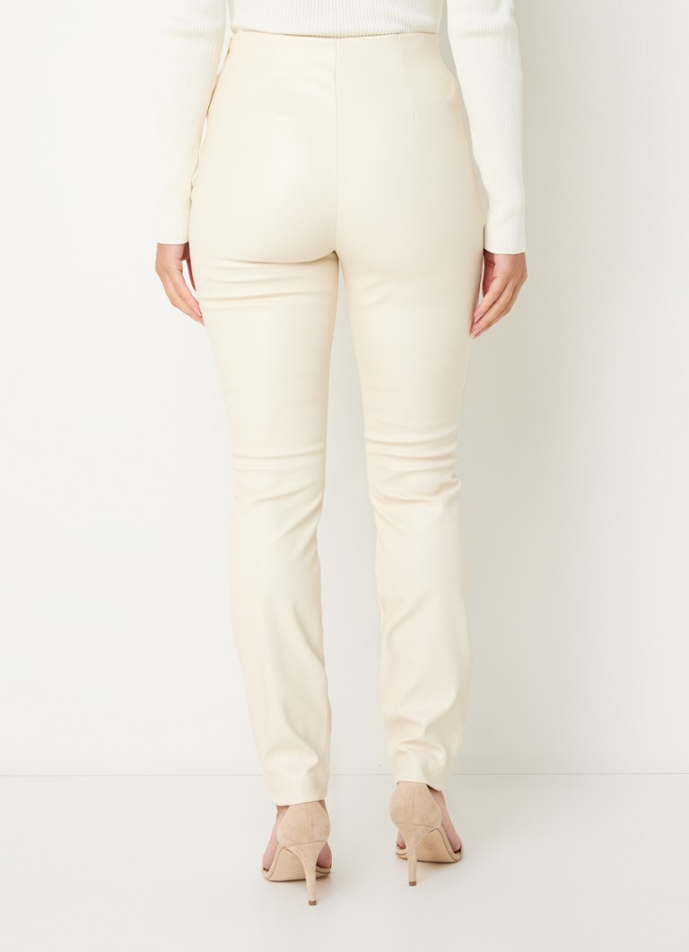 Pantaloni skinny din piele ecologică Nikkie Esa cu talie înaltă