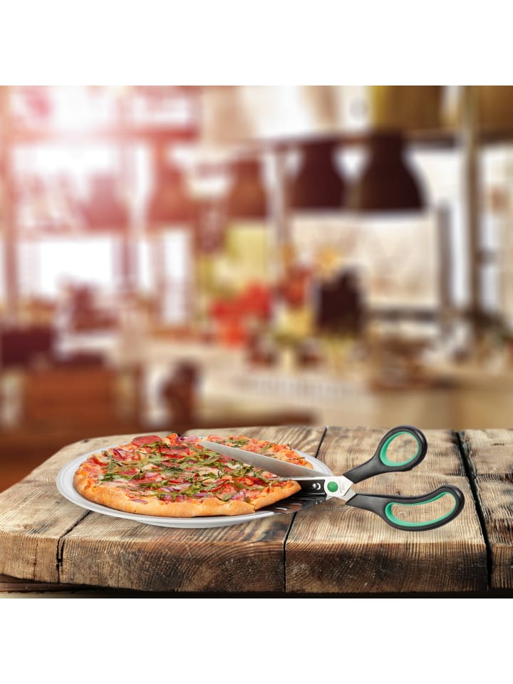relaxdays Pizzaschere in Schwarz/Grün günstig kaufen onesize
