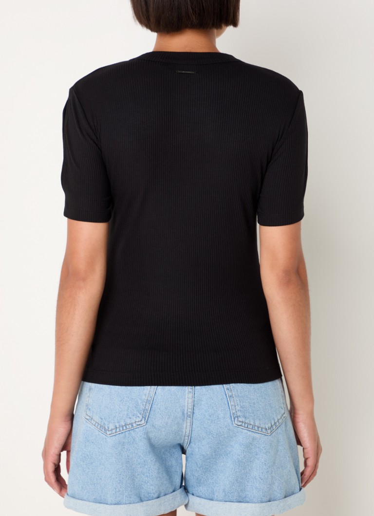 Calvin Klein T-shirt with ribbed structure and cut-out detail