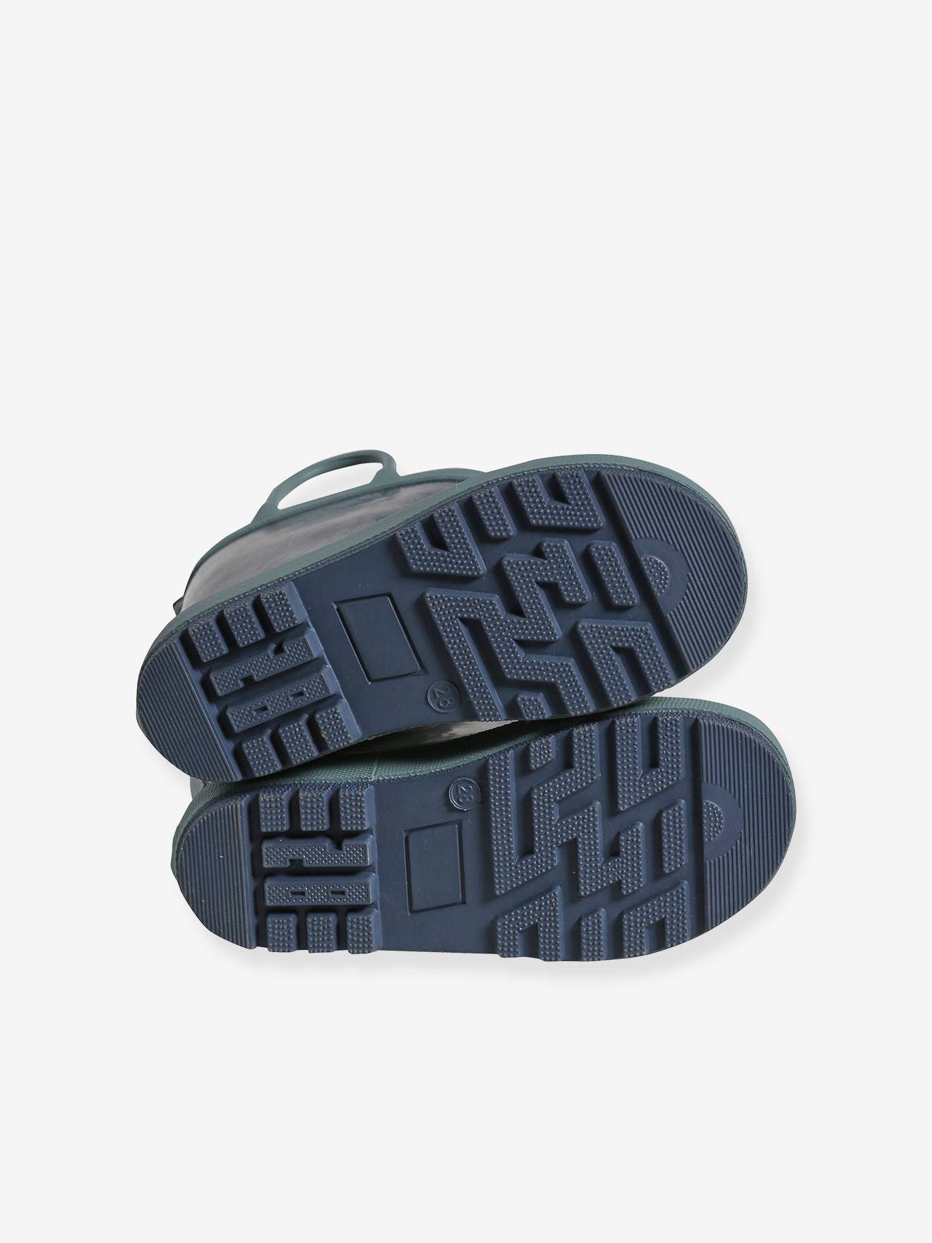 Vertbaudet Kinder Gummistiefel mit Dschungelprint - blau bedruckt