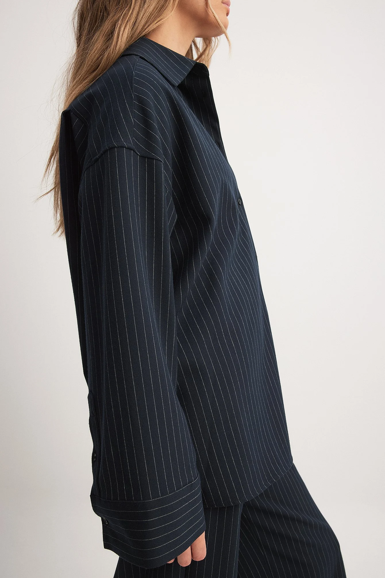 Gestreifte oversized Hemdbluse