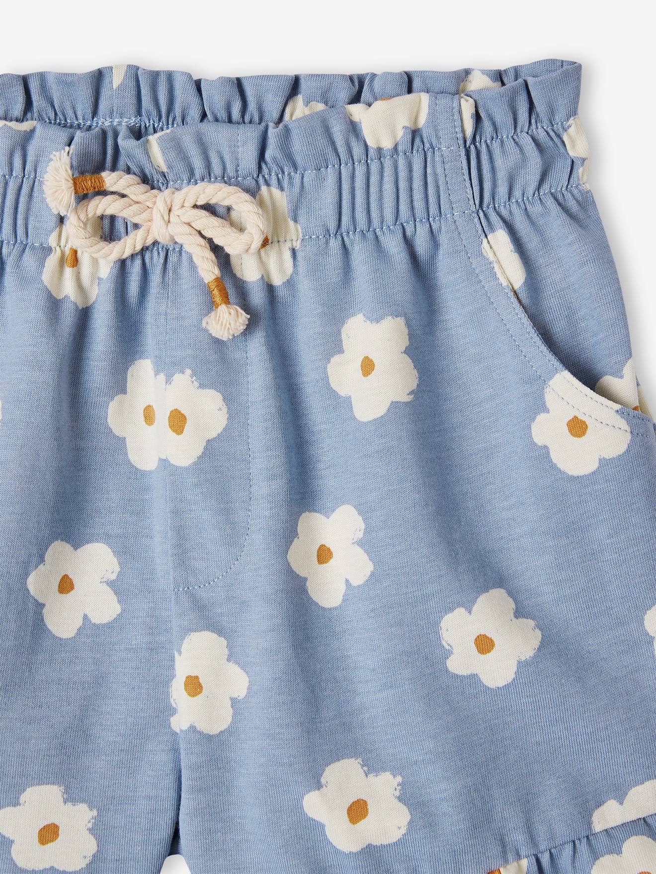 Vertbaudet Mädchen Shorts mit Volants - wollweiß