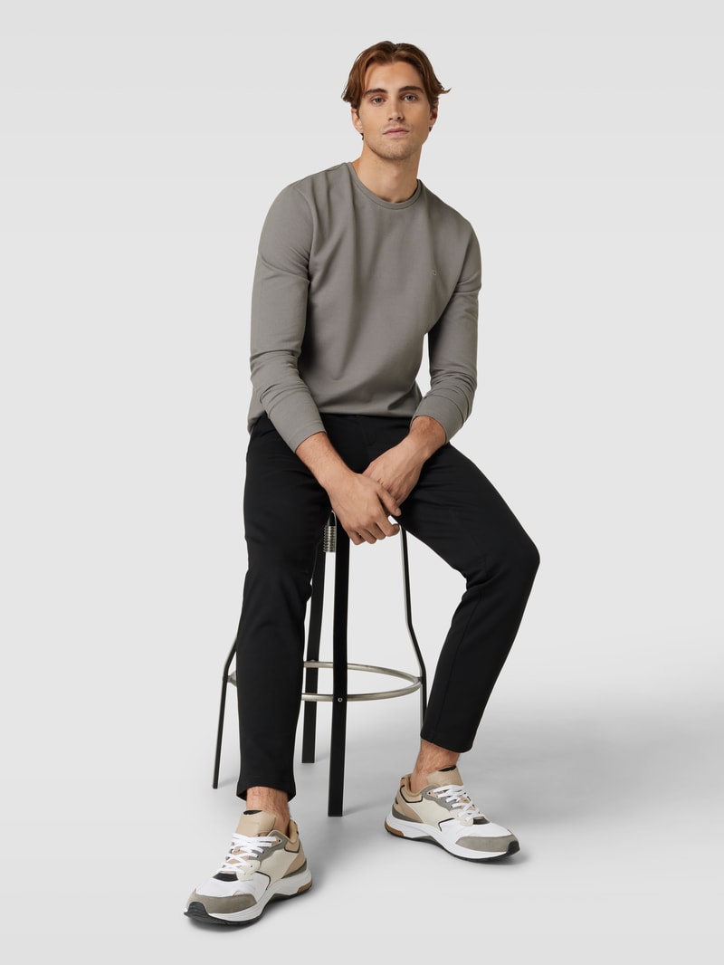 Longsleeve mit Waffelstruktur in graphit