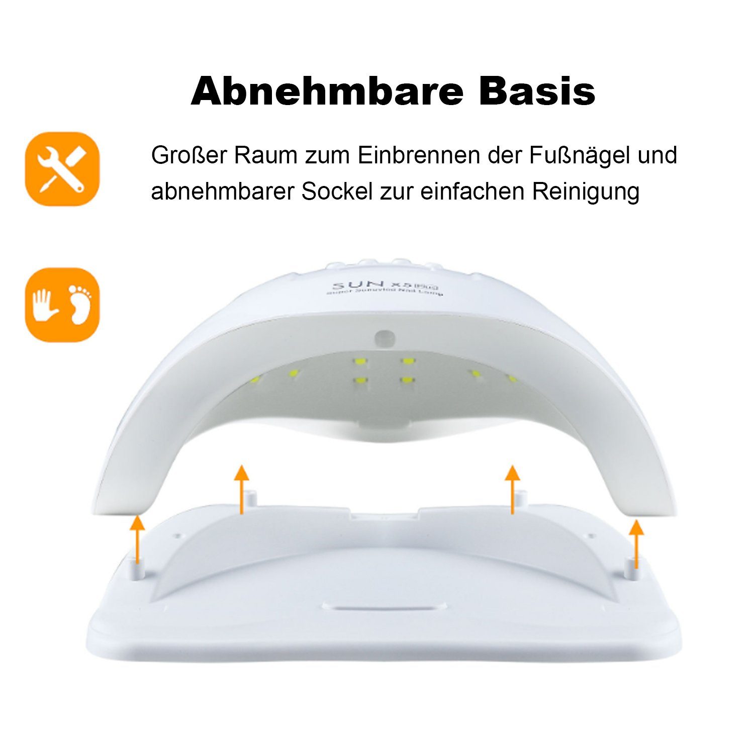 Scheiffy Lichthärtungsgerät LED-Nageltrockner, 120W Nageltrockner Lampe, UV Lampe für Gelnägel, Professionelle Nagellampe, mit 36 LED