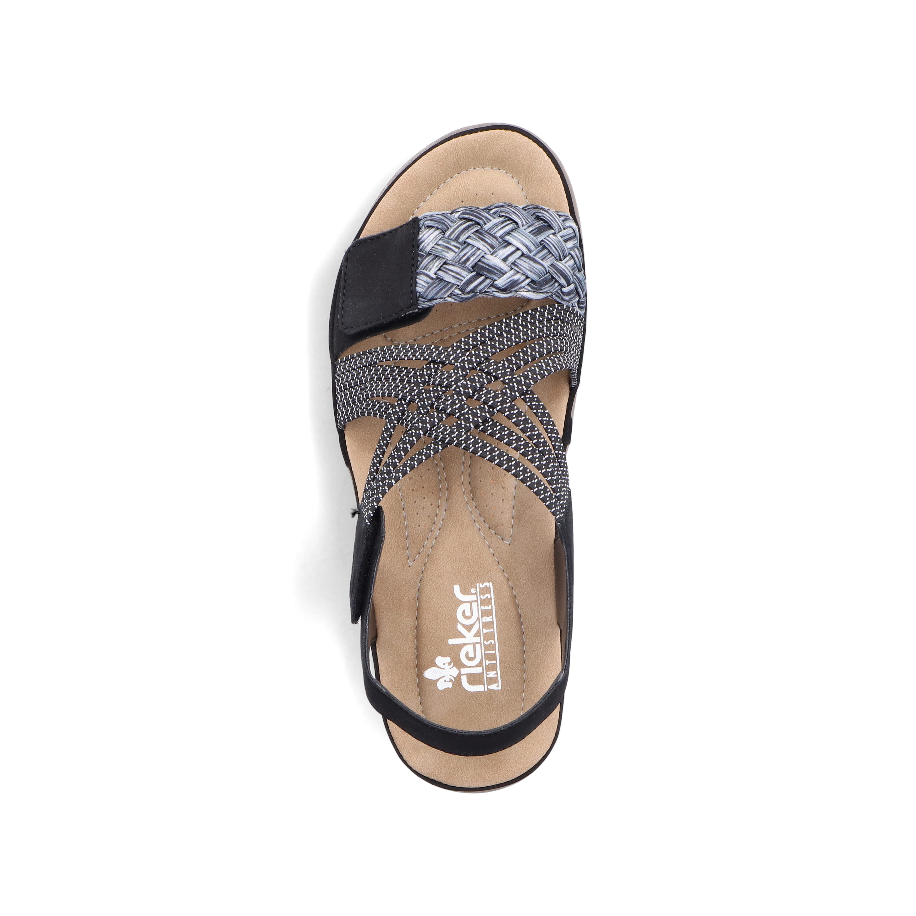 Rieker Damen Riemchensandalen nachtschwarz