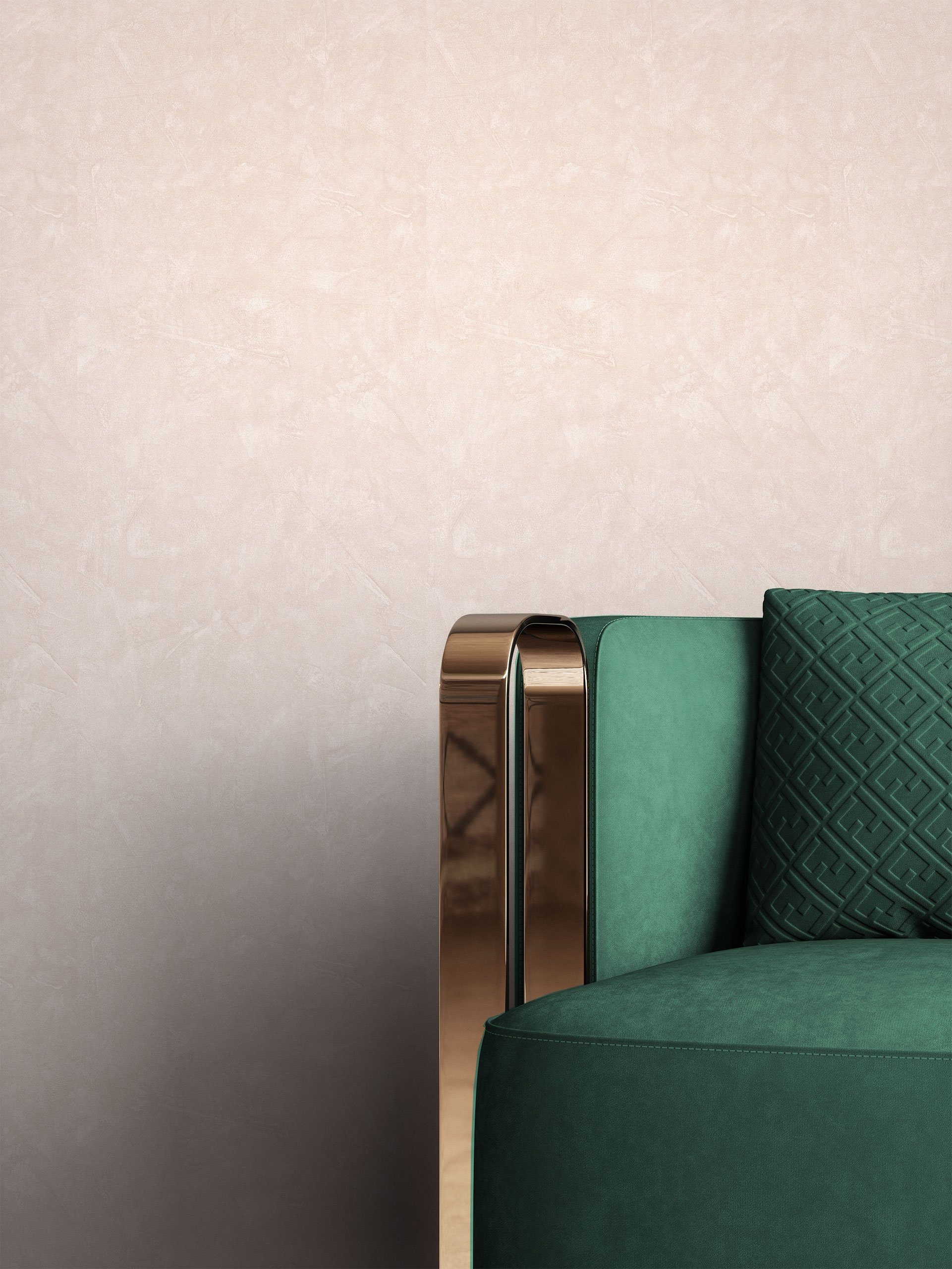 Newroom Vliestapete, Creme Tapete Modern Beton - Universal Einfarbig Grau Uni Struktur Putz für Wohnzimmer Schlafzimmer Küche
