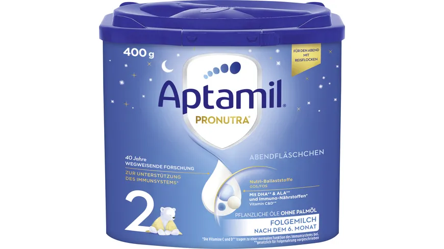 Aptamil Pronutra 2 Folgemilch Abendfläschchen 400 g
