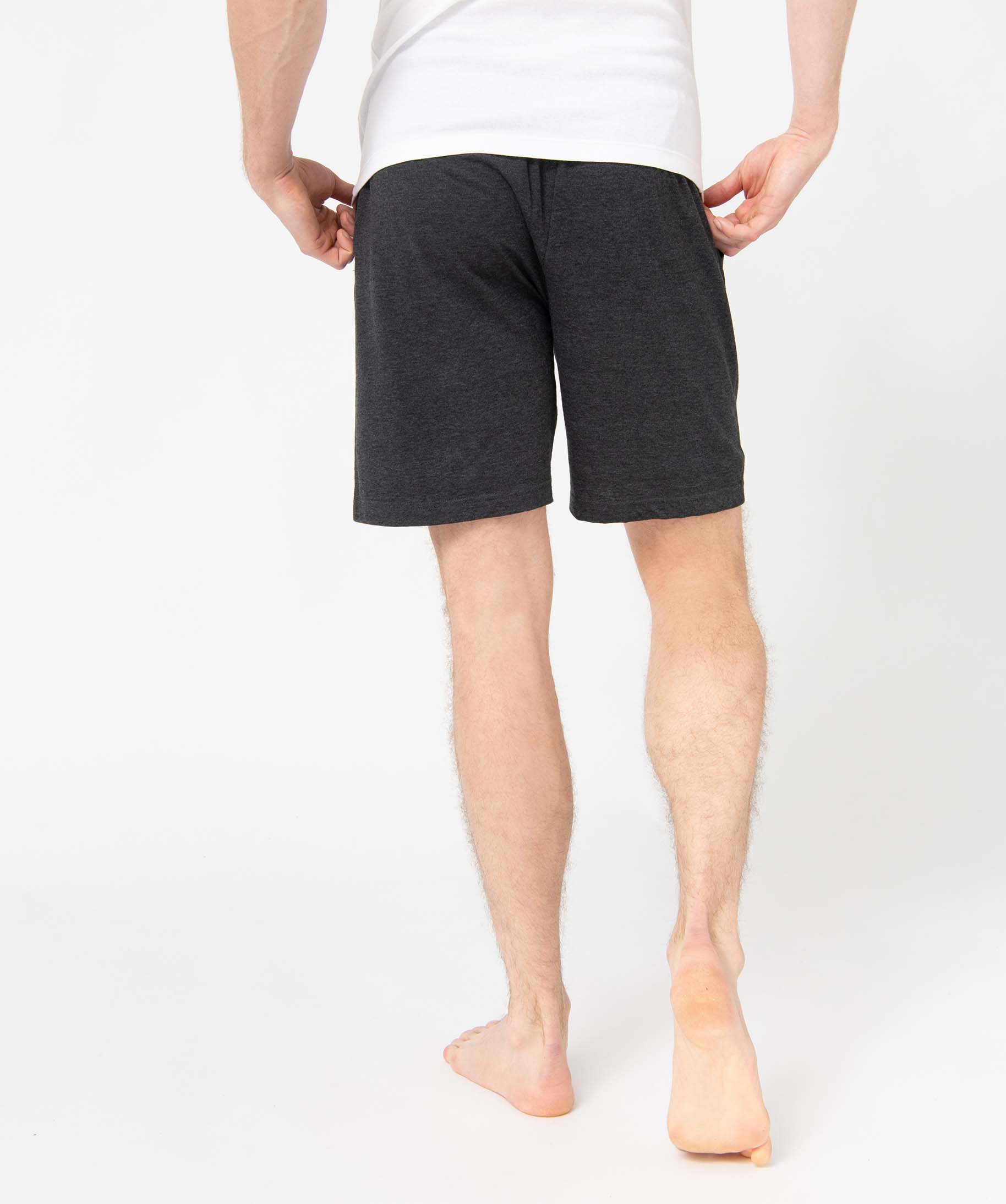 Short de pyjama homme en jersey à taille élastiquée gris fonce | GEMO