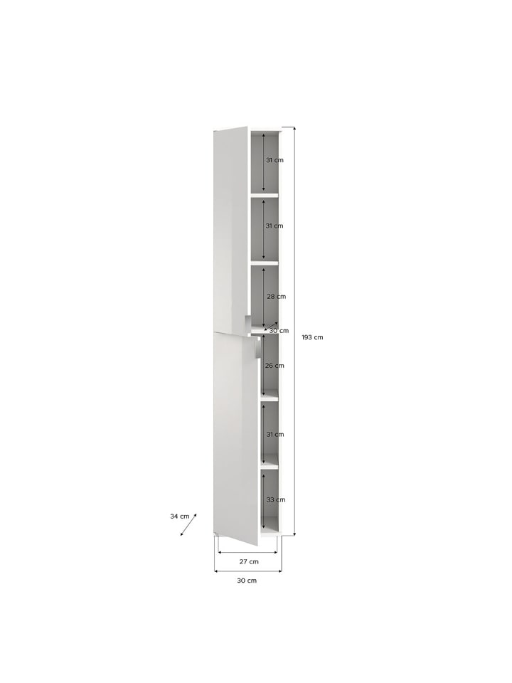 ebuy24 Garderobenmöbel ProjektX Eiche 212 x 34 cm günstig kaufen onesize
