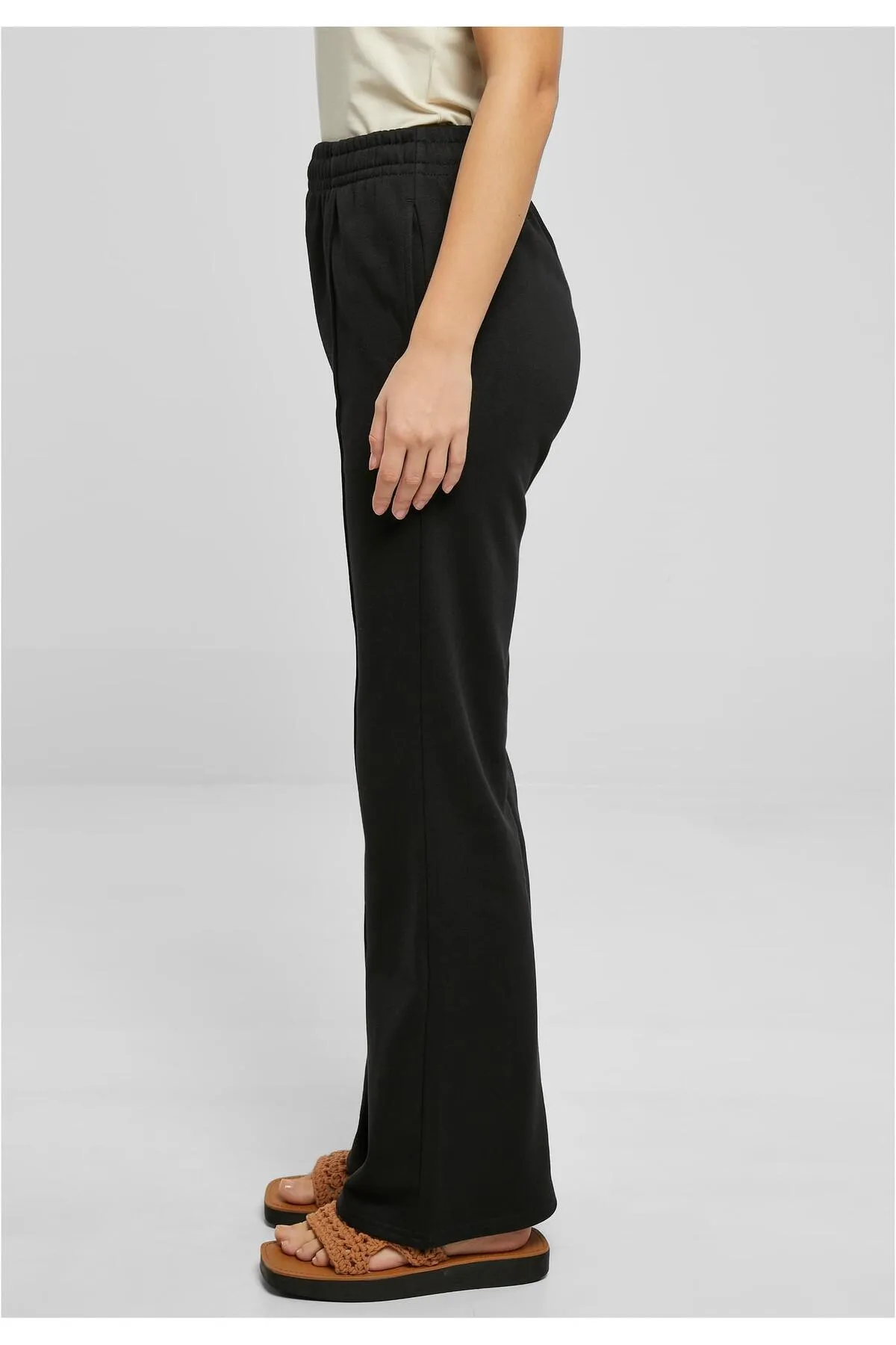 Urban Classics  Damen Ladies Flared Pin Tuck Terry Pants