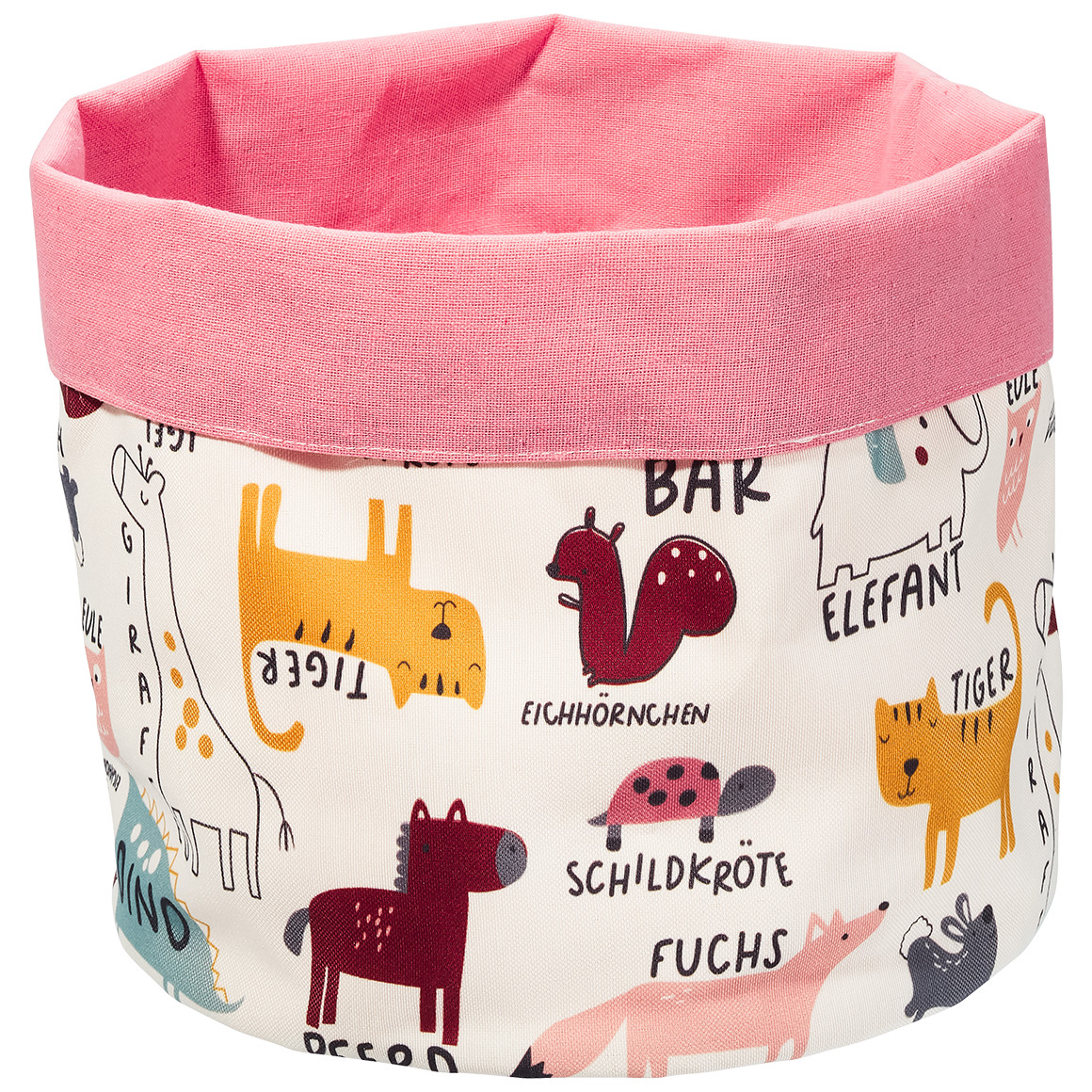 Großer Aufbewahrungskorb mit Tier-Motiven