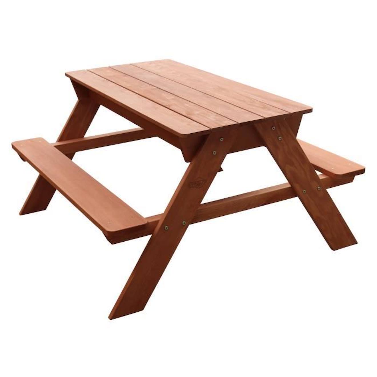 AXI Dave Table Sable et Eau / pique nique en Bois | Table d’eau avec Couvercle & boîtes de rangement | Table de Jeu Enfant à Eau marron